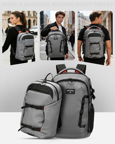 Laptop Backpack 40L With 15L Daypack For Work - color: Grey