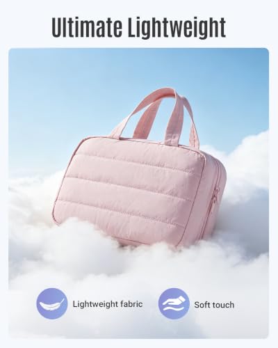 LIGHT FLIGHT Travel Toiletry Bag - Hanging Makeup Organizer for Women & Men - color: Brown