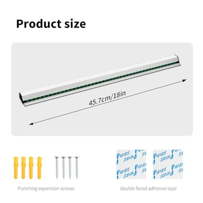 4 Pack 18 Inch Aluminum Ticket Holder for Restaurant, Slide Check Rack for Kitchen Orders, Cafe Bills, and Bar Tabs - size: 18 Inch