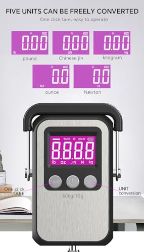 Digital Hanging Scales Luggage Scale 132lb 60kg Fishing Fish