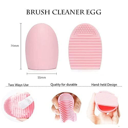 28Pcs Makeup Brushes With Sponges Girls Travel Makeup Case Pink - color: Pink