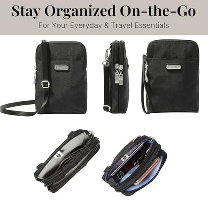 Baggallini The New Classic Collection Take Two RFID Bryant Crossbody - color: Black Python Emboss