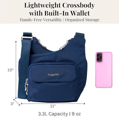 Baggallini Women Criss Cross Crossbody Bag - color: Pacific