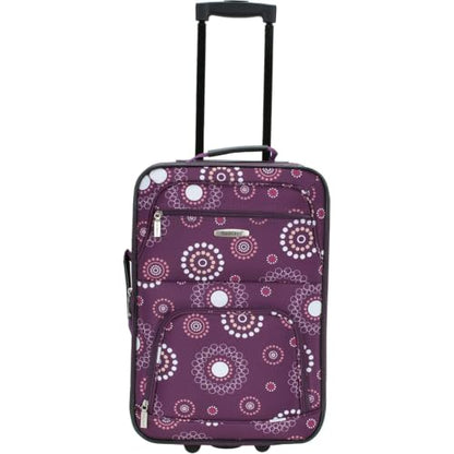 HomeStock Expandable 2-Piece Softside Spinner Luggage Set, Purple