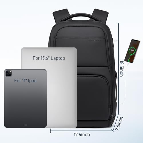 FENRUIEN 15.6 Inch Business Laptop Backpack for Men, Black - style: Regular Backpack