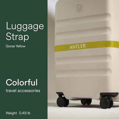 Antler Adjustable Hardside Luggage Strap, Gorse Yellow, 67x1.4 - color: Gorse Yellow