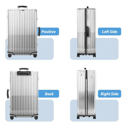 Transparent PVC Suitcase Cover, No Disassembly Required Clear Luggage Protector Suitcase Cover - color: Clear Black Trim, size: 22