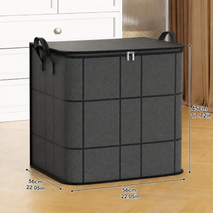 Foldable Closet Storage Bag, 22x22x17.7in 140L for Clothes - size: 22x22x17.7in