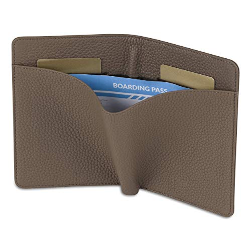 Vaultskin KENSINGTON Passport Holder for Travel, RFID Wallet (Matt Brown) - color: Matt Brown