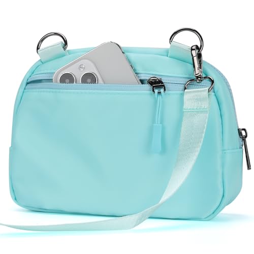 MAXTOP Small Crossbody Bags for Women Belt Bag Fanny Pack with Adjustable Strap - color: Pale Cyan, style: Sling Pouch