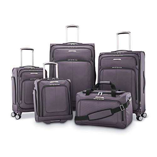 Samsonite Solyte DLX Softside Expandable Luggage with Spinner Wheels, Mineral Grey, Checked-Large 29-Inch - color: Mineral Grey, size: Checked-Large 29-Inch