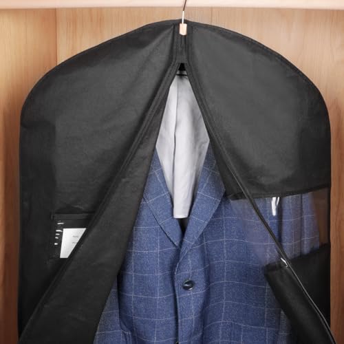 KEEGH 40 inch Suit Cover Bags for Men, Black Garment Bags (Set of 10) - size: 40"-10pcs