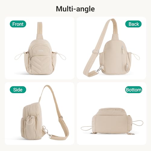 MOSISO Small Sling Bag for Women, Puffer Crossbody Bag Daypack