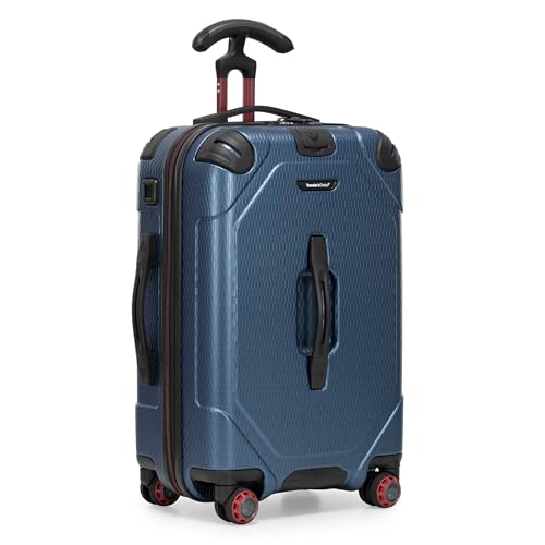 Traveler's Choice Maxporter II Polycarbonate Hardside Trunk with Spinner Wheels, Navy, 22-Inch Carry-on Luggage - color: Navy, size: 22-inch Carry-on Luggage
