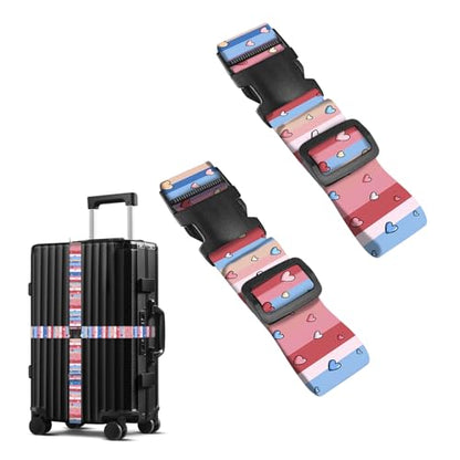 Nuxovilar Luggage Straps Set for Suitcase 1.96x71in Polyester - color: YLU10323, size: 1.96"x70.86"