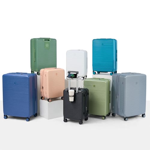 HanTrip 20"/28" Expandable Luggage Sets 2 Piece Hard Shell Suitcases, Black - color: Black, size: Expandable 2-Piece Set(20/28)