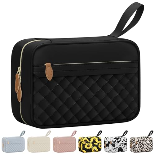 Vankor Large Travel Toiletry Bag for Women with Hanging Hook, Waterproof TSA Approved Cometic Toiletry Bag Organizers Leakproof Make up Bags for Women Black - color: Black, size: Large