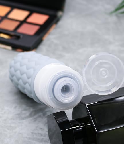 3.4oz Silicone Travel Bottles for Toiletries Refillable Liquid Accessories - color: Muted Cloudy-3.4oz
