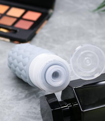 3.4oz Silicone Travel Bottles for Toiletries Refillable Liquid Accessories - color: Muted Cloudy-3.4oz