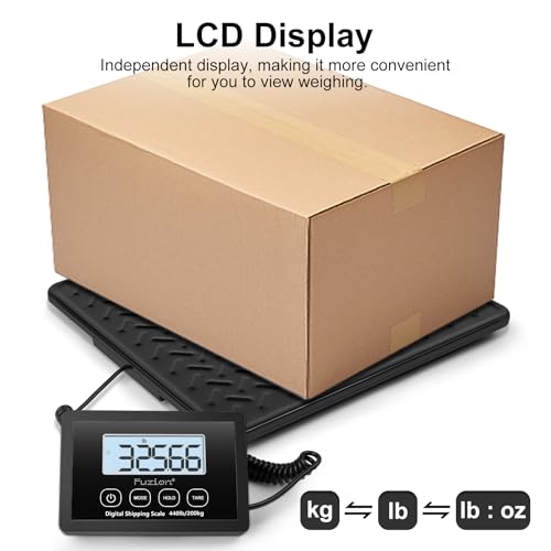Fuzion Shipping Scale, 440LB x 10g High Accuracy Digital Postal Scale - color: Black