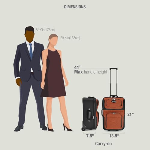 Travel Select Amsterdam Softside Expandable Luggage with Rolling Wheels, Gray, 21-Inch Carry-on - color: Gray, size: 21-Inch Carry-on