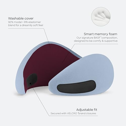 Ostrichpillow GO Travel Pillow, 360° Memory Foam Support, Soft & Washable - color: Dawn