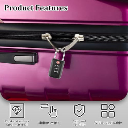 6 Pack Luggage Locks TSA Approved 3 Digit Travel Combination Portable Small Padlocks Stainless Steel TSA Accepted Toolbox Locks for Travel Bag Suitcase Lockers | Portable Small, Stainless Steel, For Travel Bag Suitcase Lockers, Toolbox Locks