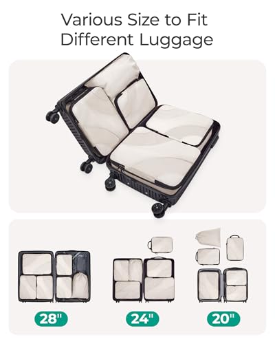 BAGSMART 여행용 압축 패킹 큐브 - color: 블랙 14개, size: Set of 14