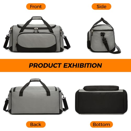 Uarition Gym Bag for Men & Women - 50L Large Duffle Bag for Travel, Grey - color: Grey