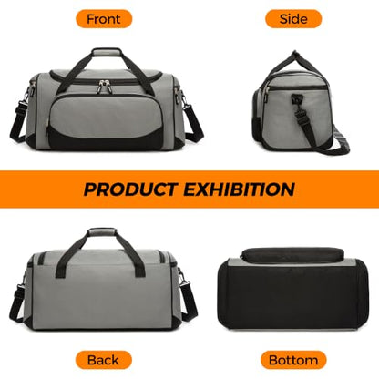 Uarition Gym Bag for Men & Women - 50L Large Duffle Bag for Travel, Grey - color: Grey