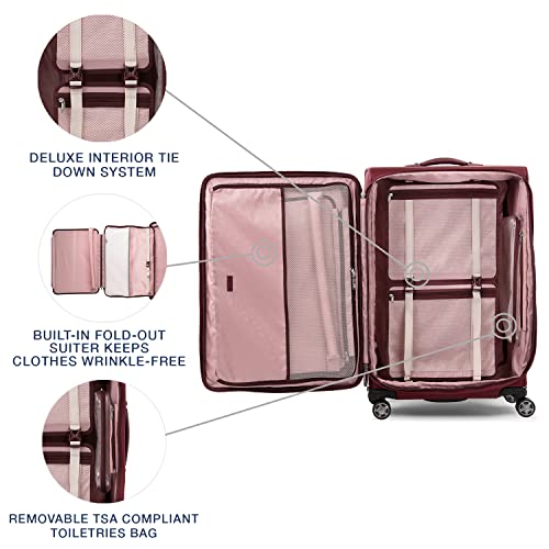 Travelpro Platinum Elite Checked Luggage Spinner, Red, 29-Inch - color: Bordeaux Red, size: Checked-Large 29-Inch