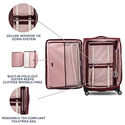 Travelpro Platinum Elite Checked Luggage Spinner, Red, 29-Inch - color: Bordeaux Red, size: Checked-Large 29-Inch