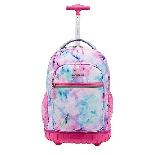 Travelers Club 18" Rolling Backpack with Shoulder Straps, Tye Dye - color: Tie Dye, size: 18 Inch
