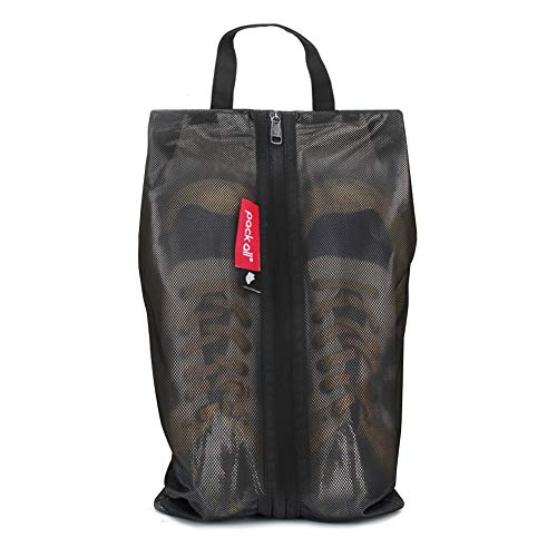 pack all 여행용 신발 가방, 스포츠용 방수 신발 파우치, 블랙., 1팩 - color: 블랙., style: 1팩