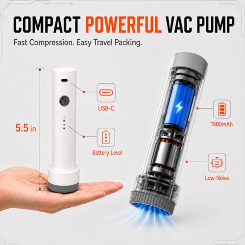 12 Pack Vacuum Storage Bags for Travel with Electric Travel Vacuum Pump