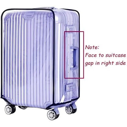 30 Inch PVC Clear Suitcase Cover (Black Trim) - color: Black Trim-0.4mm, size: XL Suitcase Cover.