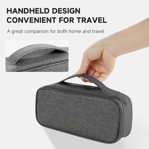 Teskyer Tech Organizer Pouch with Handle, Dark Grey - color: Dark Grey, size: Single Layer