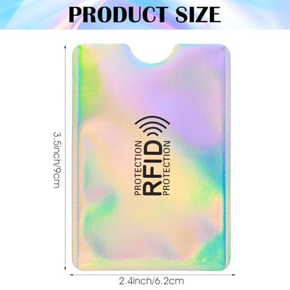 12PCS Colorful Rfid Blocking Sleeves Set, Identity Theft Protection Secure Sleeve for Credit Cards, Debit Card, Waterproof Aluminum Foil Slim Design Easily into Your Wallet