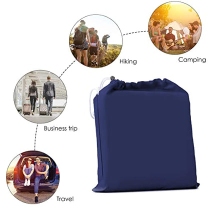 Sleeping Bag Liner, Camping Travel Home Bed Sheet Compact Sacks - color: Navy, size: 70.8*82.7"