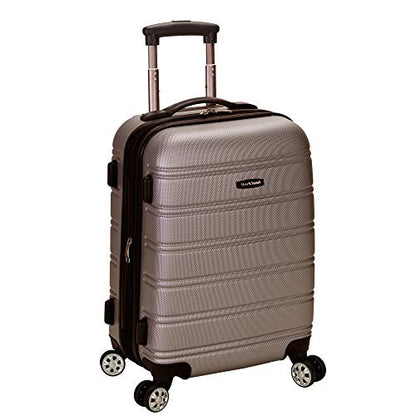 Rockland Melbourne Hardside Expandable Spinner Wheel Luggage, Carry-On 20", Silver - color: Silver, size: Carry-On 20"