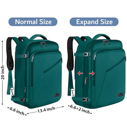 MATEIN Travel Backpack Large, Expandable Carry on Backpack for Travelling - color: Peacock Blue, size: XX-Large
