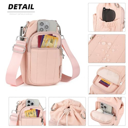 Rueesh Water Bottle Holder Bag with Adjustable Strap - color: Pink