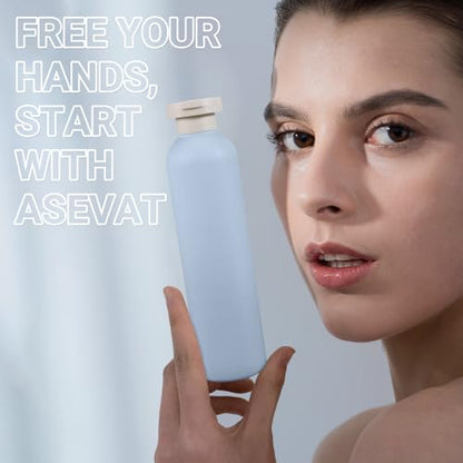 ASEVAT 8.8 oz Plastic Travel Refillable Shampoo Bottles, Empty Squeeze Bottles with Flip Cap, Travel Containers for Shampoo, Conditioner, Lotion, Cream and Liquids (4 Pcs) - color: Blue, size: 8.8 Ounces