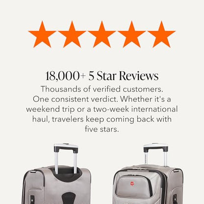 SwissGear Sion Softside Expandable Roller Luggage, Pewter, 3-Piece Set (21/25/29) - color: Pewter, size: 3-Piece Set (Carry-On/Medium/Large)