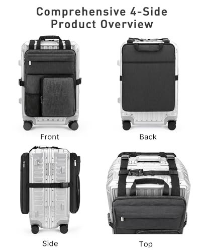 BS-VOG Over Luggage Organizer with Cup Holder, Suitcase Organizer Bag