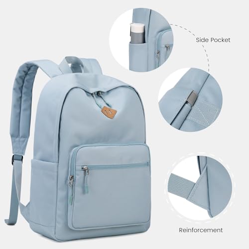 Lohol Classic Backpack for School Travel College, Durable Water Resistant Bookbag (Brown) - color: Brown
