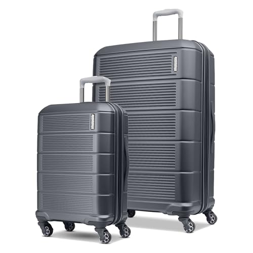American Tourister Stratum 2.0 Expandable Hardside Luggage with Spinner Wheels, 2-Piece Set 20/28, Charcoal - color: Charcoal, size: 2-Piece Set (Carry-on/Large)
