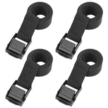 PEASUG Tie Down Straps, 4 Pack Lashing Straps with Buckles for Packing - color: Black, size: 0.78" x 2'