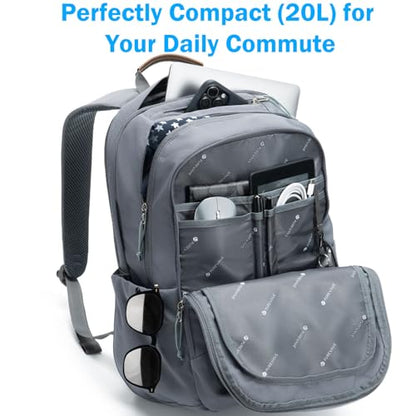 PUREVAVE Laptop Backpack Water Resistant YKK Zippers Travel Study - color: Gray