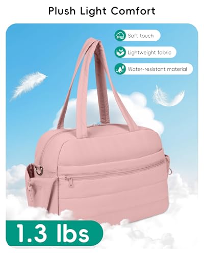 Urbanstand Travel Duffle Bag, Puffer Weekender Carry on Bag for Women - color: Pink